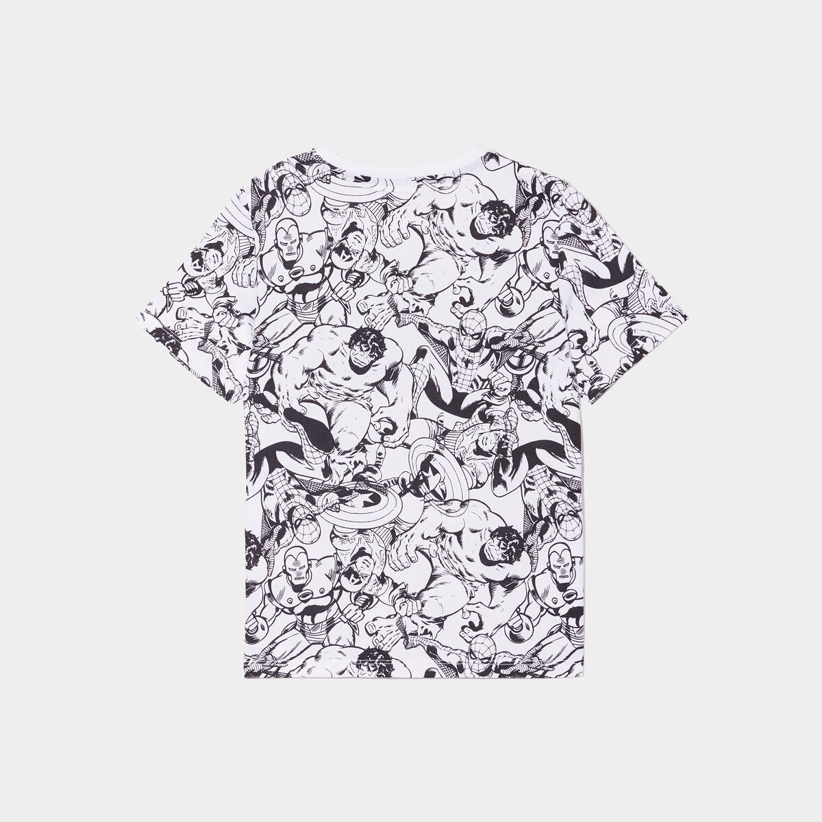 T-shirt col rond manches courtes Marvel multicolore garçon