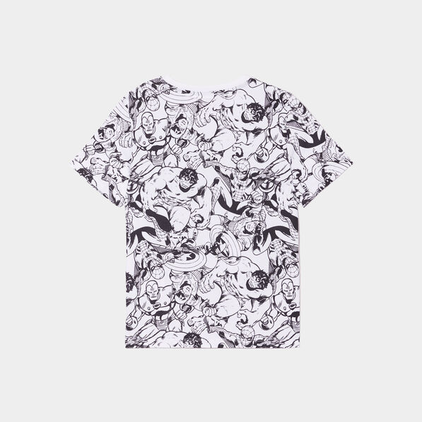 t shirt col rond manches courtes marvel multicolore garcon T-shirt col rond manches courtes Marvel multicolore garçon