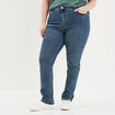 Jeans regular taille haute denim dirty femme grande taille