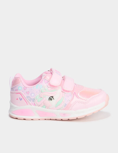 Baskets running lumineuses rose fille