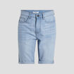 Bermuda stretch droit en jean denim bleach homme