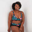 Haut de maillot de bain triangle noir femme grande taille