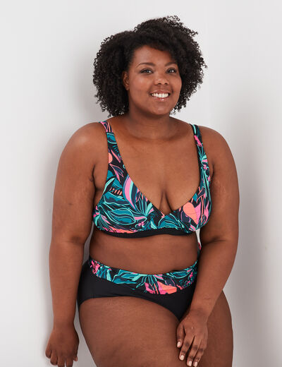 Haut de maillot de bain triangle noir femme grande taille