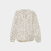 Blouse droite manches longues coton ecru femme