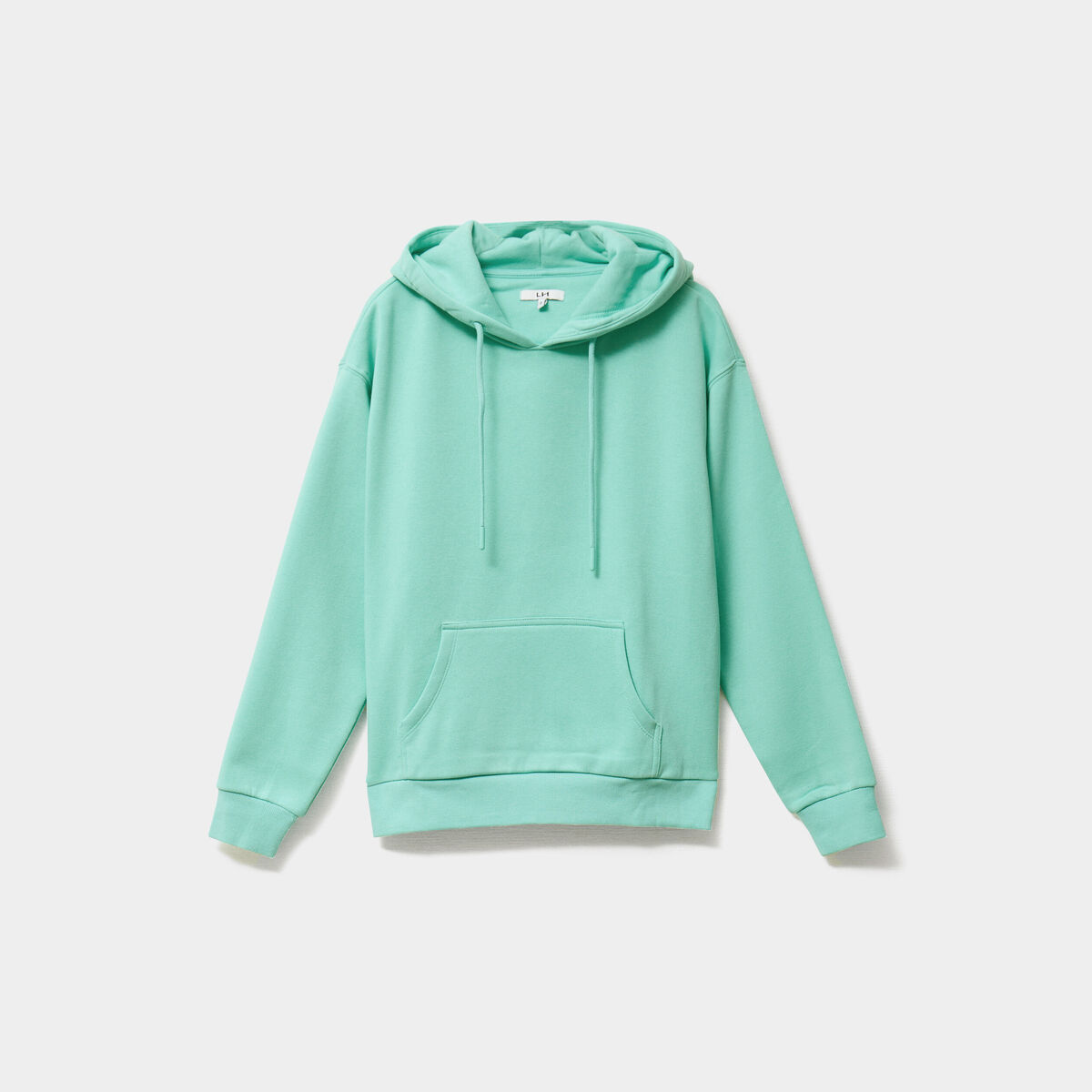 Sweat hoodie molleton à capuche bleu turquoise femme