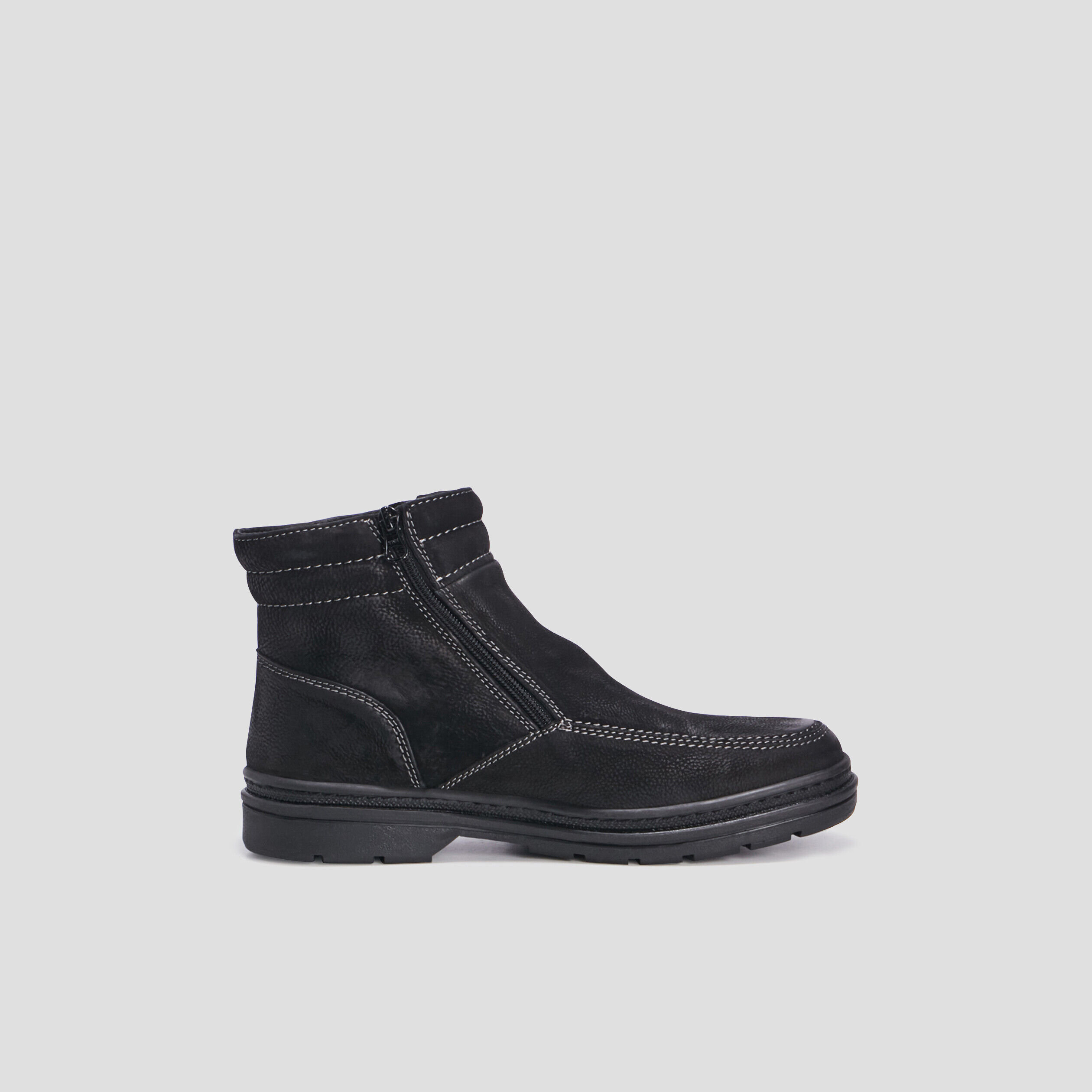 Bottines en cuir noir homme WALKING CONFORT
