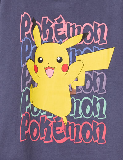 T-shirt manches longues Pokémon Pikachu gris foncé fille