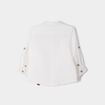 Chemise manches longues col mao coton blanc bébé garçon