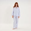 Ensemble pyjama chemise manches longues ecru femme