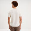 Polo manches courtes textur&eacute; coton blanc homme