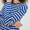 T-shirt marinière manches longues Creeks ecru femme