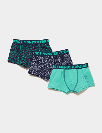 Lot 3 boxers vert gar&ccedil;on