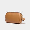 Sac bandouli&egrave;re 2 compartiments marron clair femme