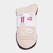 Lot 2 paires chaussettes tricot&eacute;es marron femme