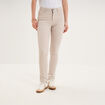 Pantalon slim stretch beige femme