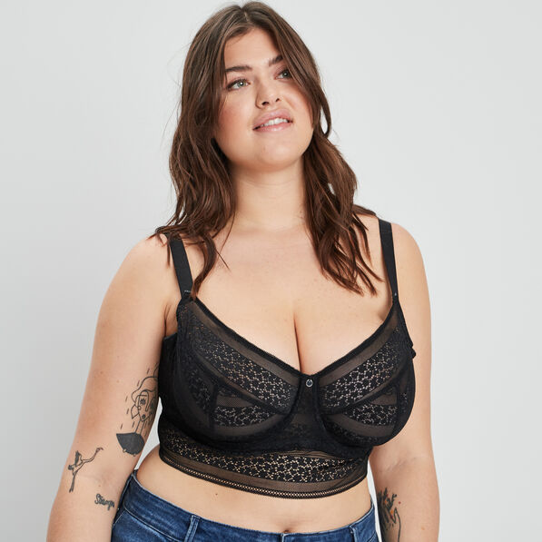 Soutien-gorge emboîtant noir femme grande taille