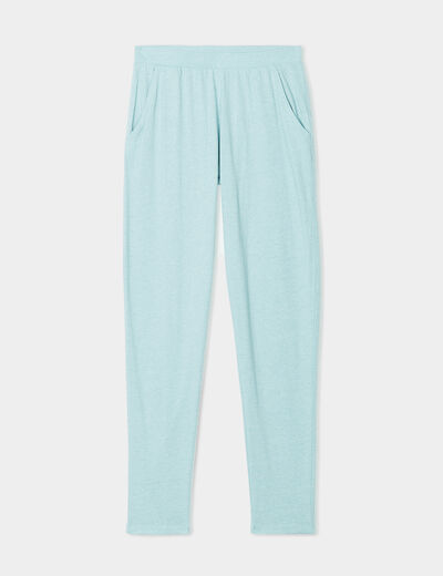 Pantalon de pyjama ajusté vert canard femme