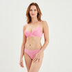 Soutien-gorge emboîtant micro dentelle rose femme