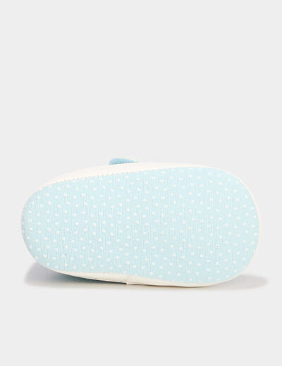 Bottons à scratchs Stitch bleu bébé fille
