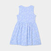 Robe patineuse sans manches coton bleu pastel fille