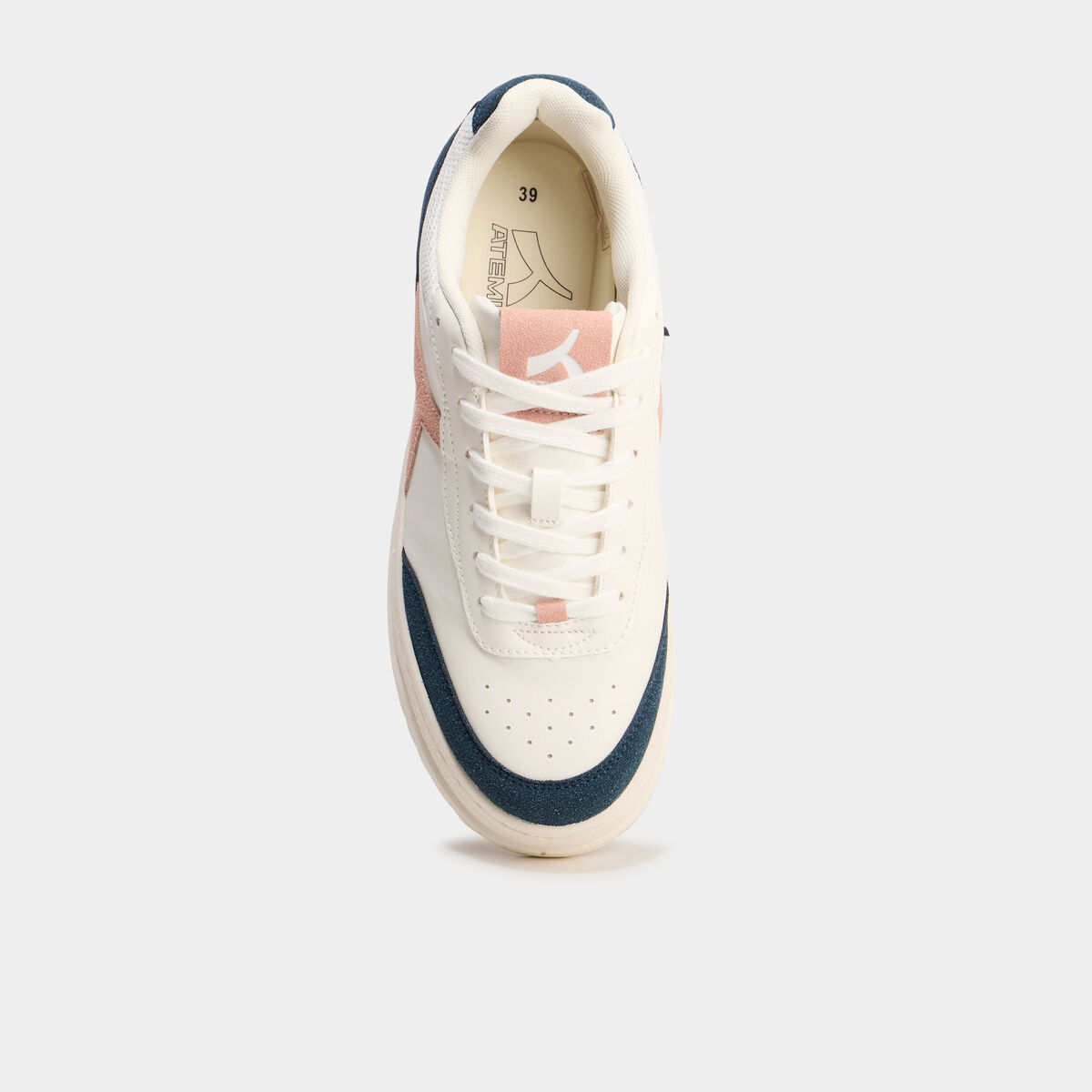 Baskets &agrave; lacets bleu femme
