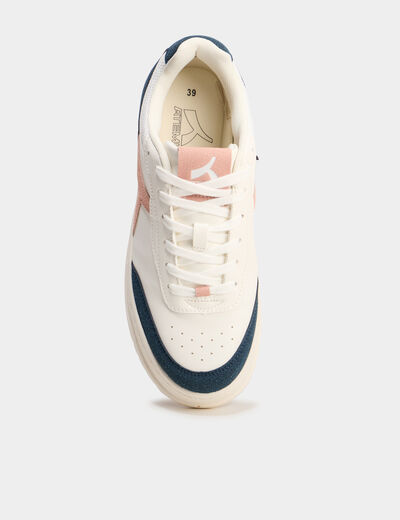 Baskets &agrave; lacets bleu femme