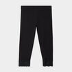 Legging 7/8&egrave;me bandes dentelle noir femme grande taille