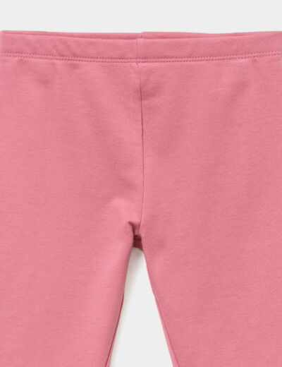 Legging doublé coton vieux rose bébé fille