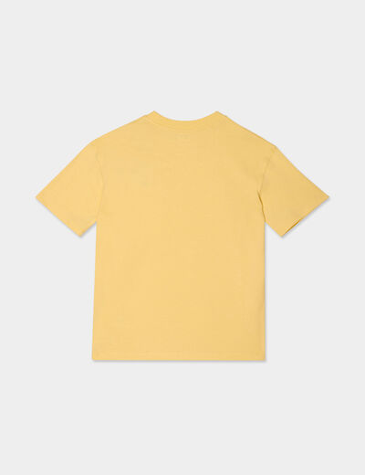 T-shirt oversize 1 poche manches courtes jaune clair garçon