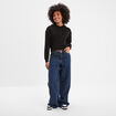 Sweat à capuche hoodie crop top coton noir femme