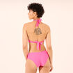 Haut de maillot de bain forme triangle rose fushia femme