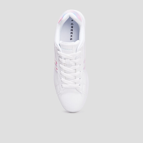 Tennis basses à lacets Creeks Iconik blanc femme