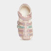 Sandales en cuir Kickers Bigkro rose bébé fille