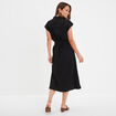 Robe midi col polo et ceinture Liberto noir femme