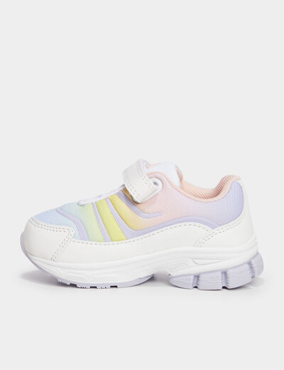 Baskets running à scratchs Liberto multicolore bébé fille