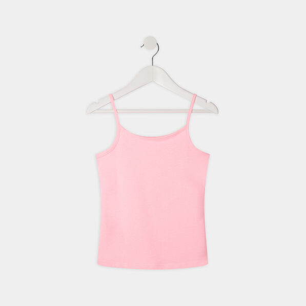 Débardeur à fines bretelles rose fluo fille