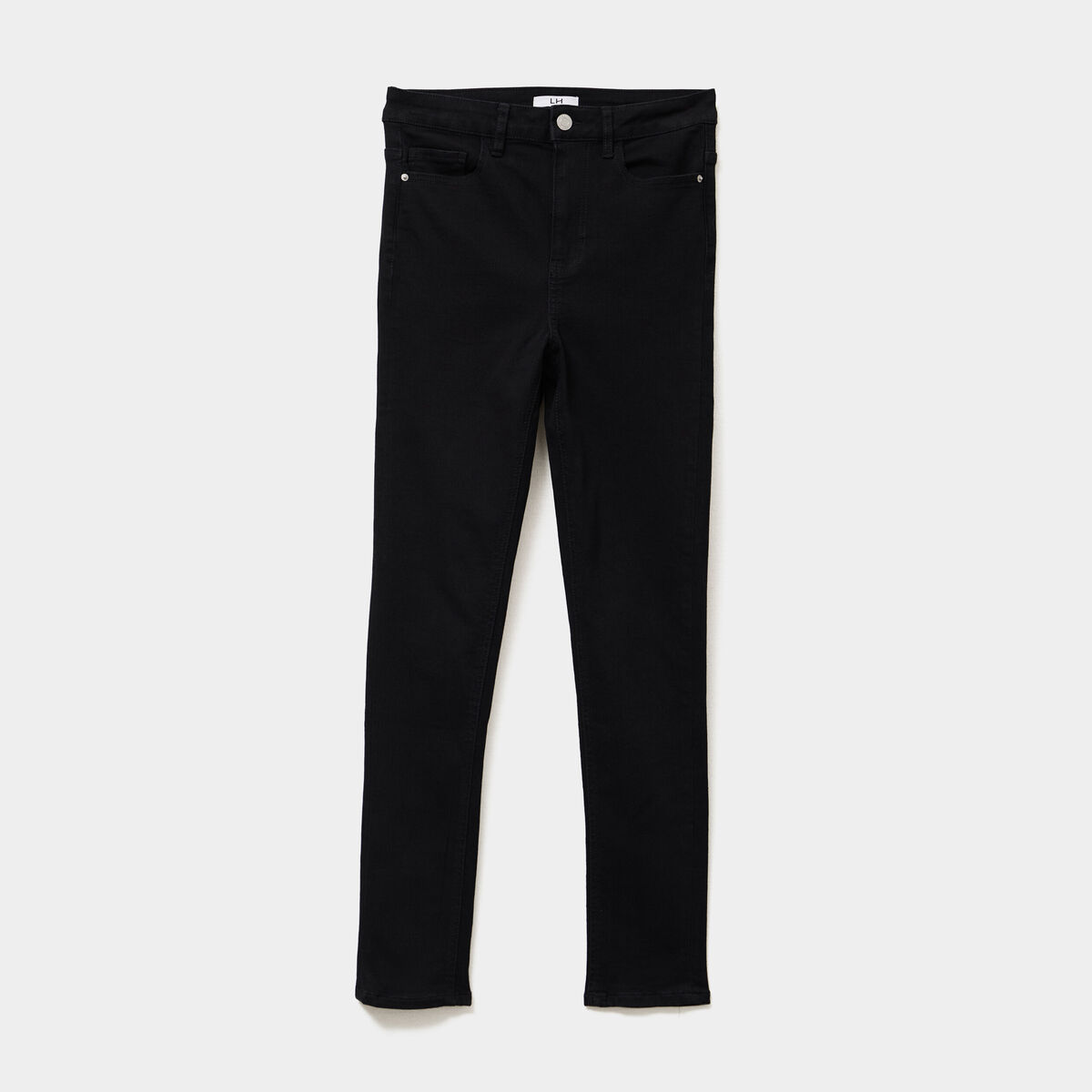 Jeans skinny taille haute denim noir femme