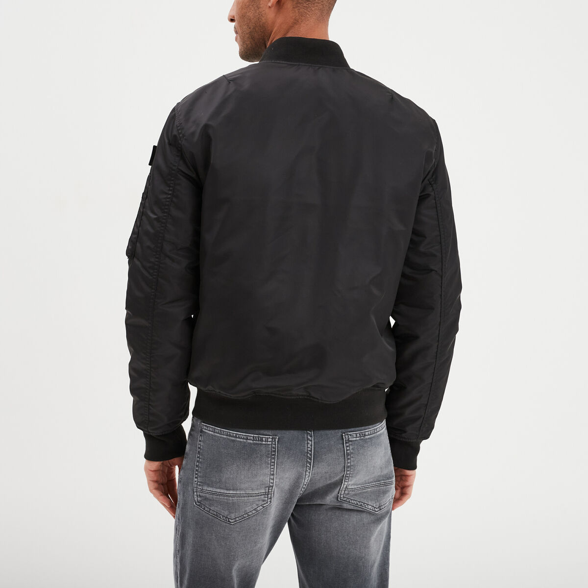 Blouson bomber d&eacute;perlant Liberto noir homme