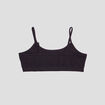Lot 2 brassi&egrave;res bretelles fines coton noir fille