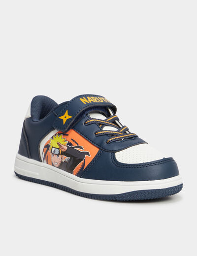 Tennis basses à scratchs Naruto bleu marine garçon