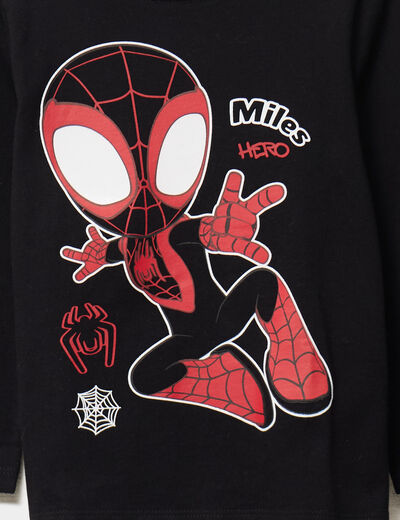 T-shirt manches longues Spider-Man Miles noir garçon