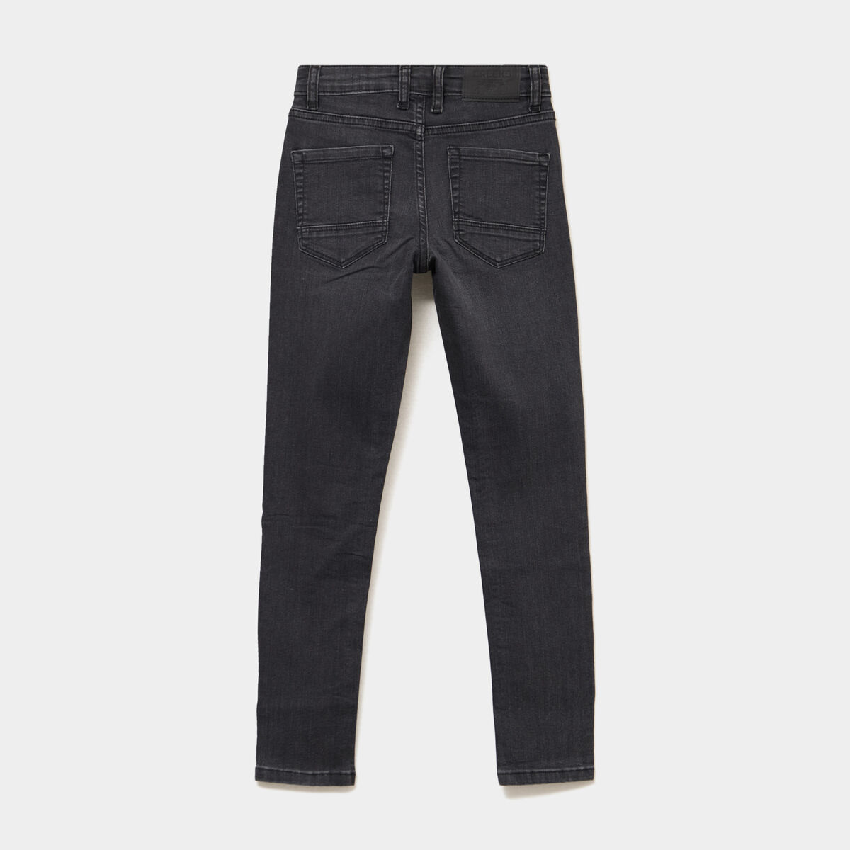 Jean skinny 5 poches taille ajustable denim noir gar&ccedil;on