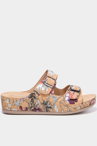 Mules avec boucles marron femme