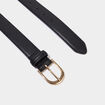 Ceinture en cuir noir femme