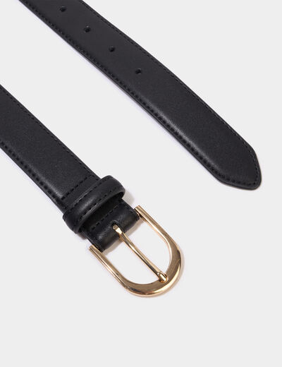 Ceinture en cuir noir femme