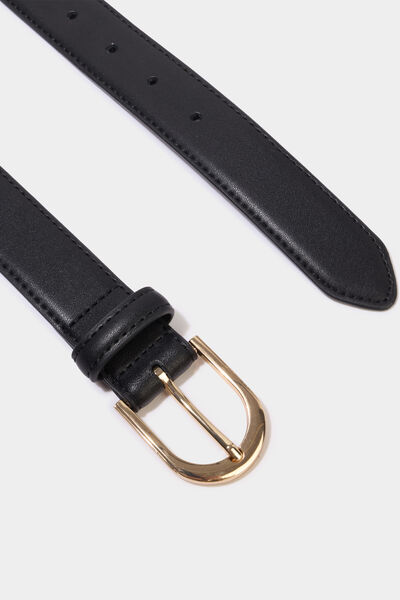 Ceinture en cuir noir femme