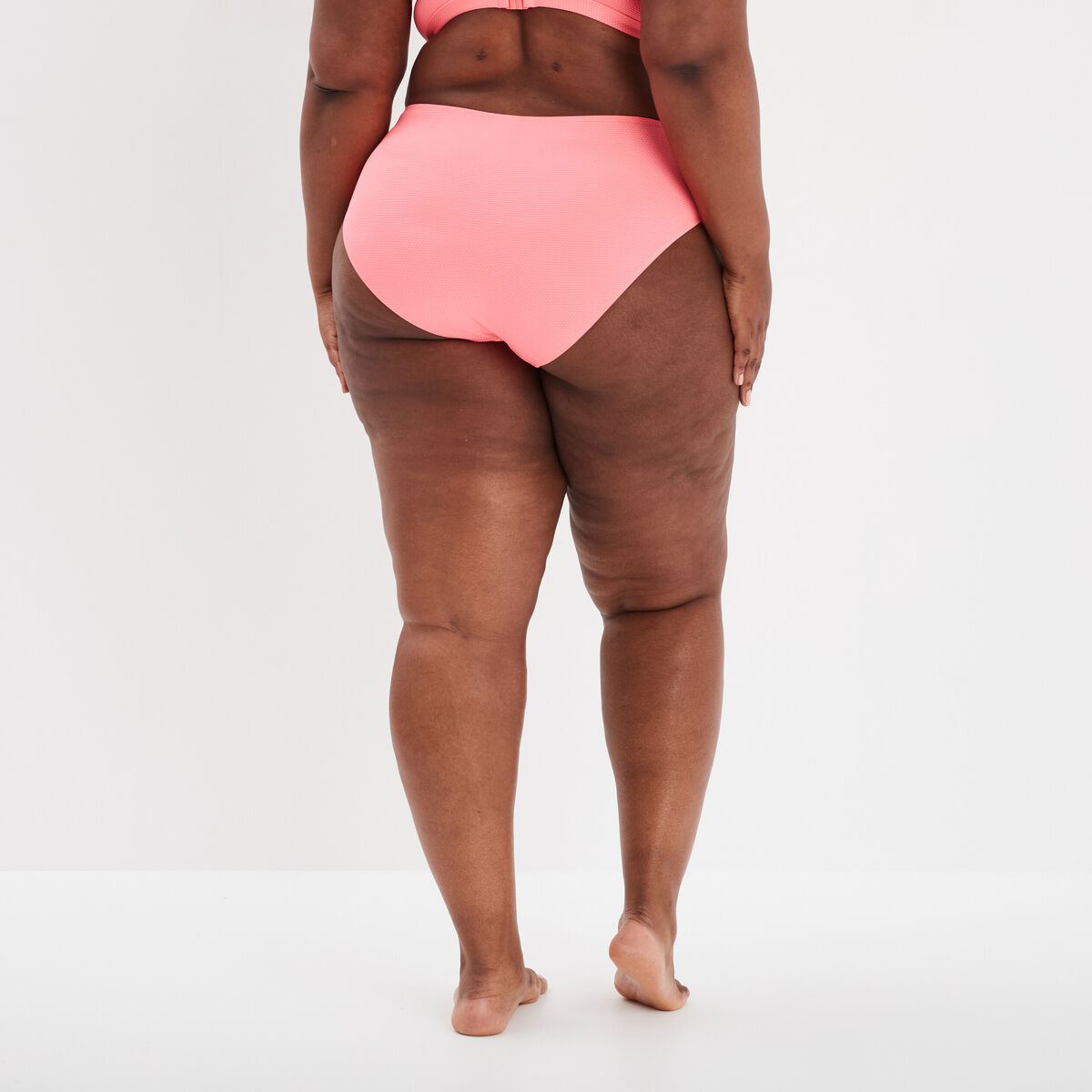 Bas de maillot de bain orange corail femme grande taille