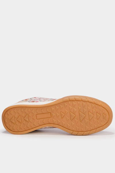 Baskets basses &agrave; lacets sable femme