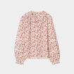 Blouse manches ballons coton blanc femme