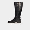 Bottes &agrave; talons avec boucles noir femme